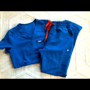 Figs scrubs set XS Arctic Blue